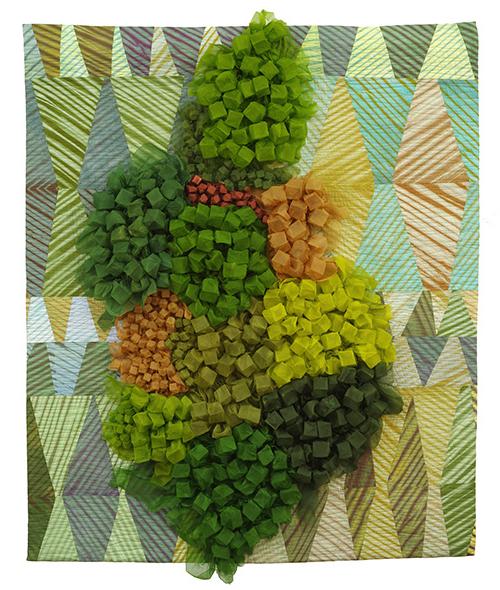 纤维艺术家玛丽·卢·亚历山大的作品《生长12》
        